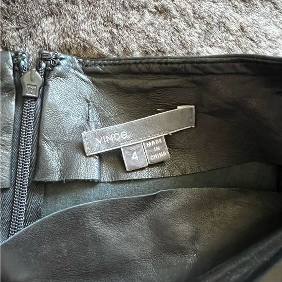 Vince leather shift dress. Size 4. Lightly worn. - Picture 6 of 9